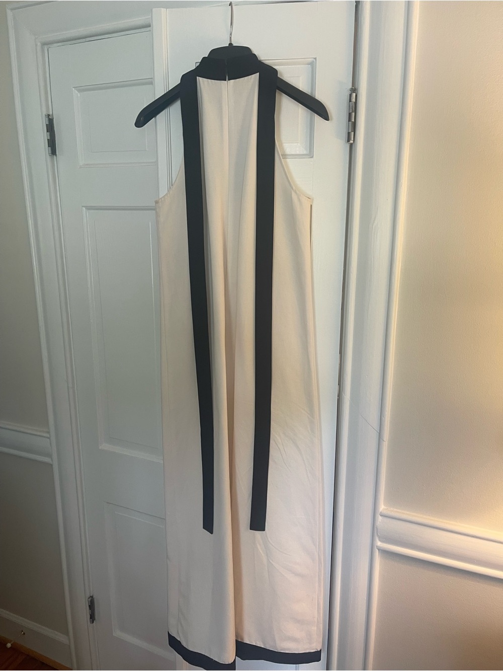 Staud Wright Halterneck Dress in Ecru and Black Size Small. Worn once. - Picture 12 of 15